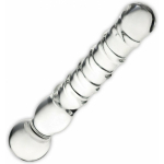 Joystick Glass Dildo Wand Anal & G-Spot Clear