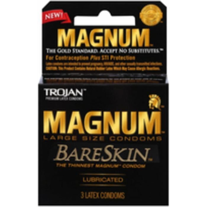 Trojan Magnum Bareskin 3 Pack Large Size Condoms - Image 1