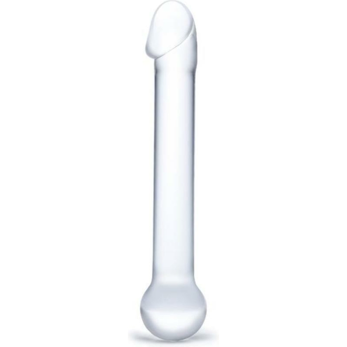 Glas 7 inches Realistic Head Glass Dildo Clear - Image 1
