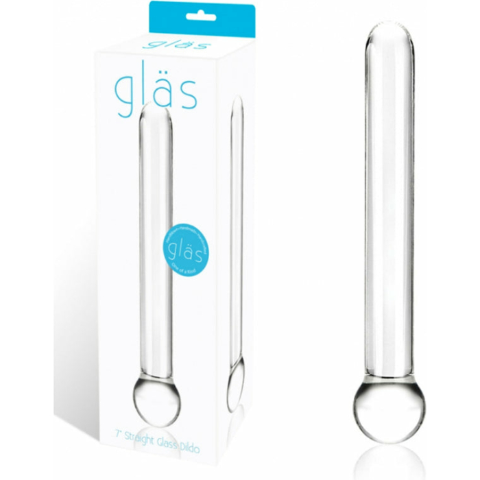 Glas 7 inches Straight Glass Dildo Clear - Image 2
