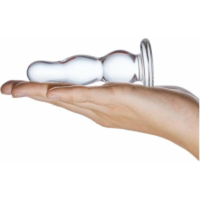 Glass Butt Plug 4 Inches Clear - Image 3