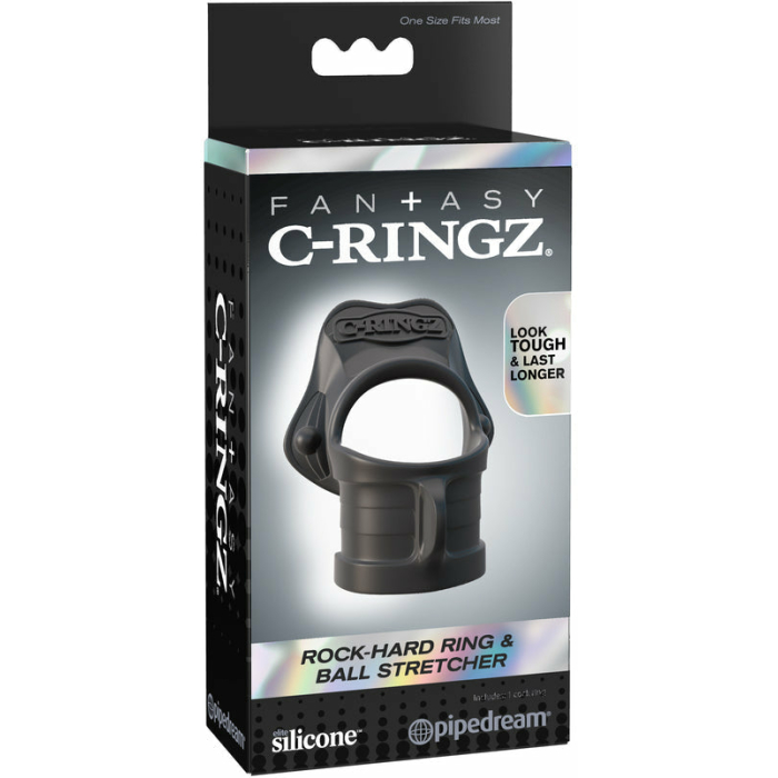 Fantasy C-Ringz Rock Hard Ring & Ball Stretcher Black - Image 3