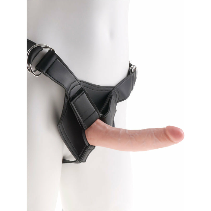 King Cock Strap On Harness 7 inches Cock Beige - Image 1