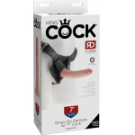 King Cock Strap On Harness 7 inches Cock Beige - Image 3