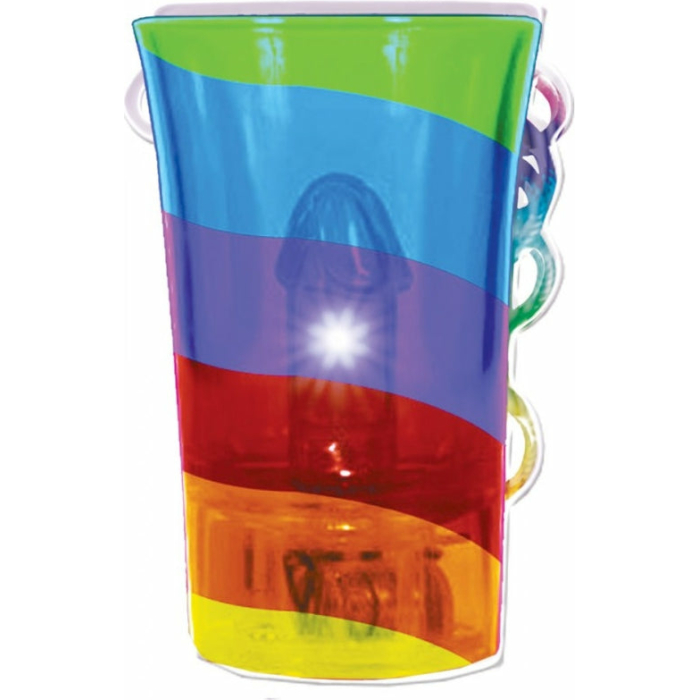 Light Up Rainbow Pecker Shot Glass - Image 1