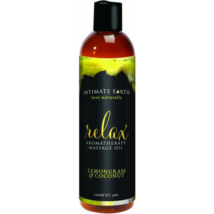 Intimate Earth Relax Massage Oil 4oz - Image 1