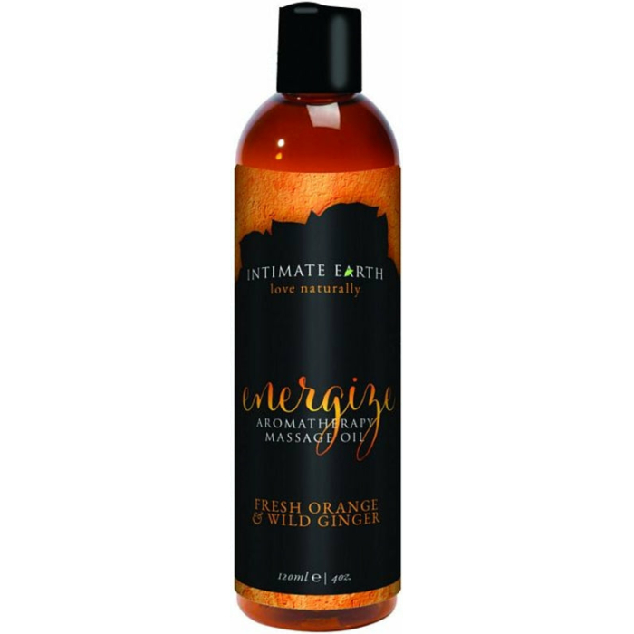 Intimate Earth Energize Massage Oil 4oz - Image 1