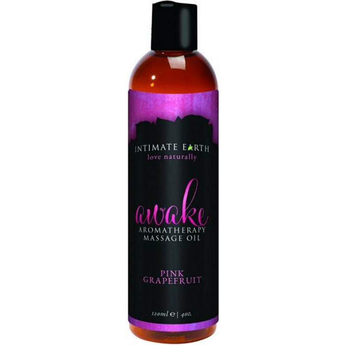 Intimate Earth Awake Massage Oil 4oz - Image 1