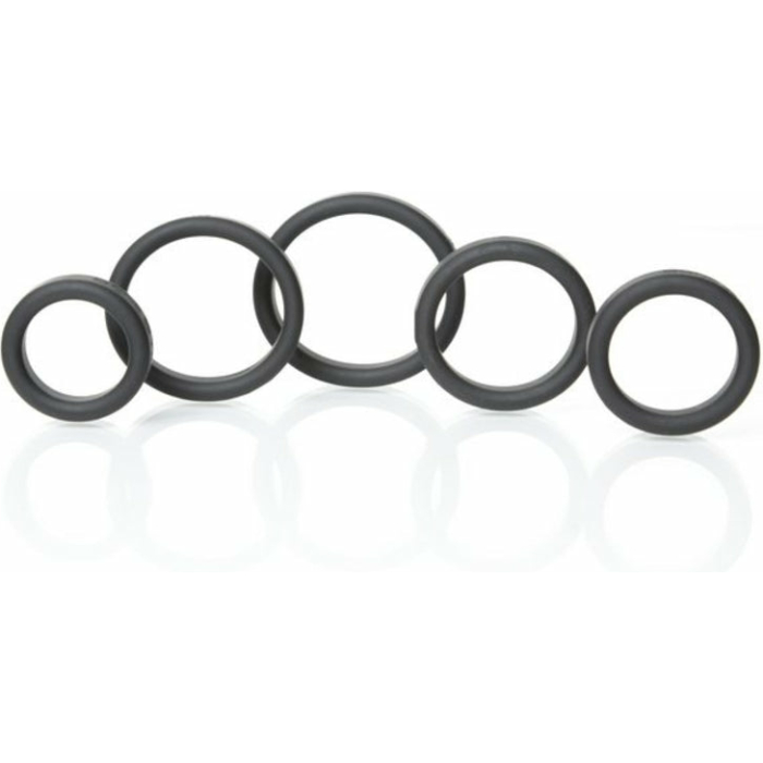Boneyard Silicone Ring 5 Pcs Kit Black - Image 1