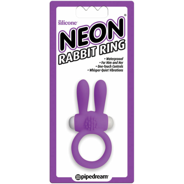 Neon Rabbit Cock Ring Vibrator - Image 2