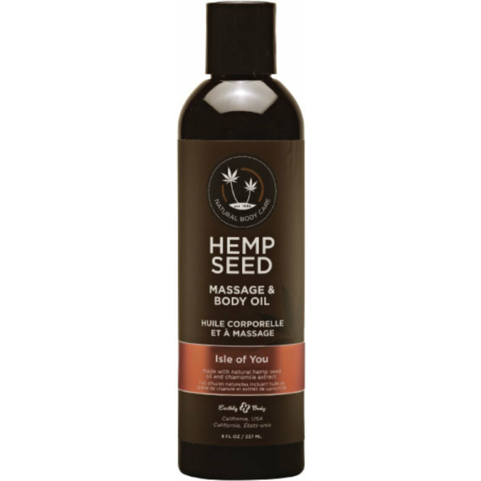 Earthly Body Hemp Massage Oil Isle Of You 8oz - Image 1