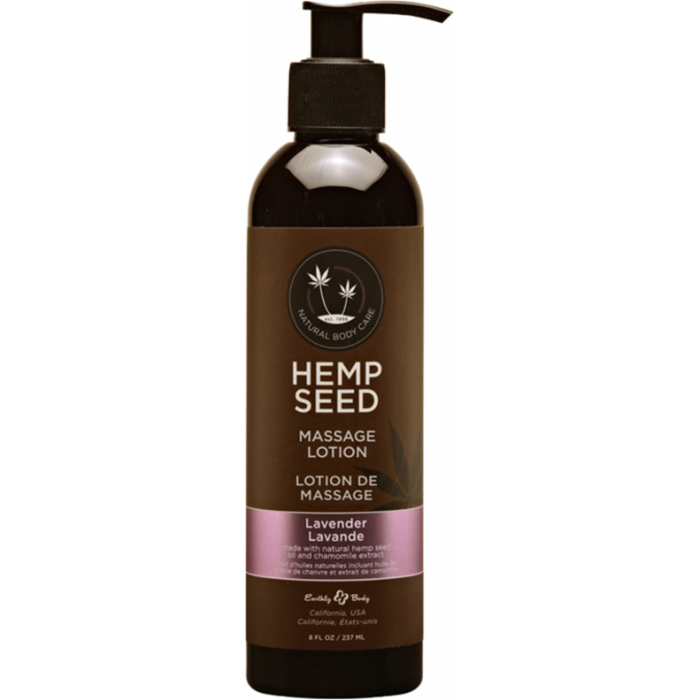 Earthly Body Massage Lotion Lavender 8oz - Image 1