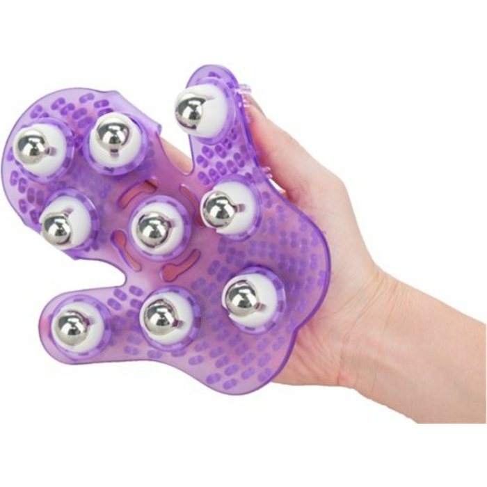 Roller Balls Massager Purple Massage Glove - Image 1
