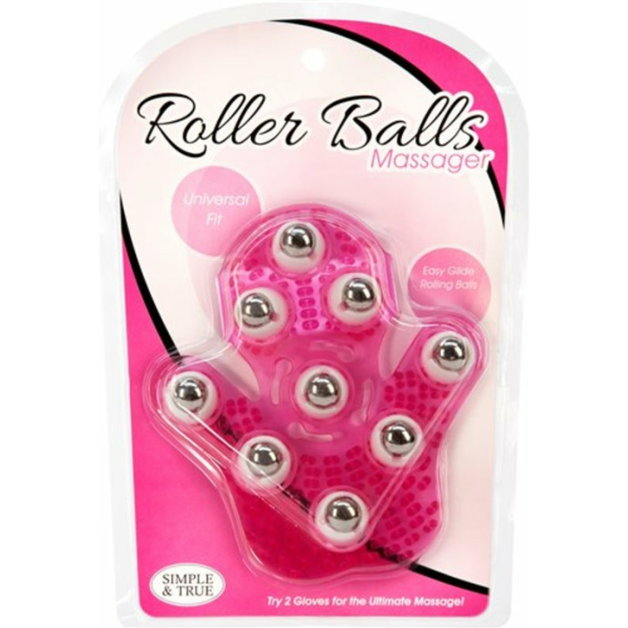 Roller Balls Massager Pink Massage Glove - Image 3