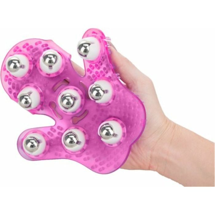 Roller Balls Massager Pink Massage Glove - Image 1