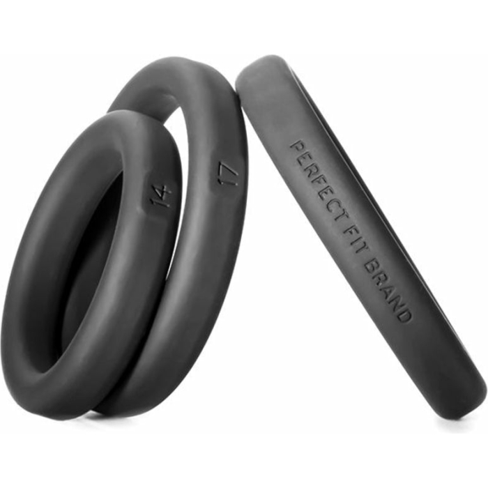 Perfect Fit Xact-fit Silicone Rings S-m-l (#14, #17, #20) Black - Image 1