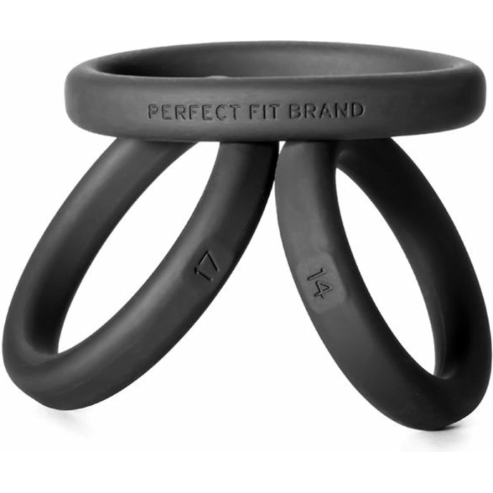 Perfect Fit Xact-fit Silicone Rings S-m-l (#14, #17, #20) Black - Image 2