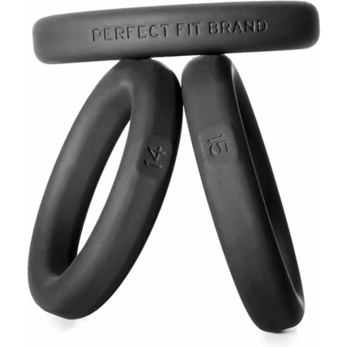 Perfect Fit Xact-fit Silicone Rings S-m (#14, #15, #16) Black - Image 3