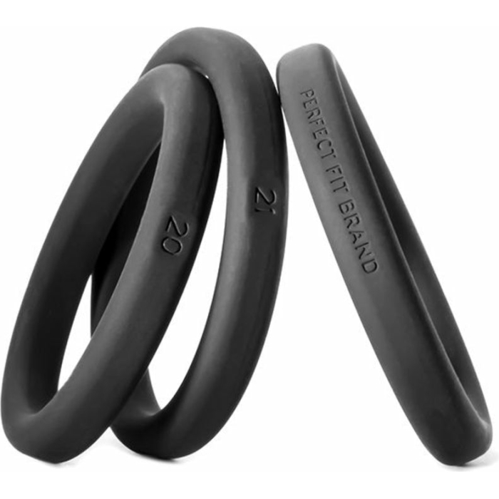 Perfect Fit Xact-fit Silicone Rings L-xl (#20, #21, #22) Black - Image 1