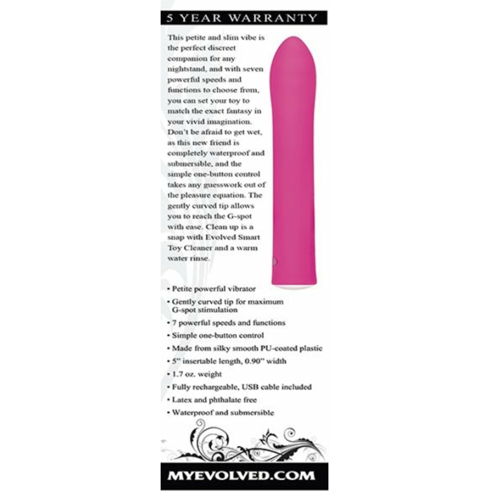 Rechargeable G-Spot 7 Function Pink Vibrator - Image 3