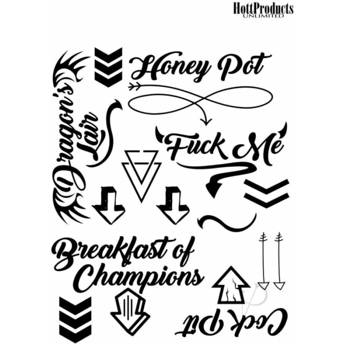 Erotic Tattoos Assorted Pack - Image 1