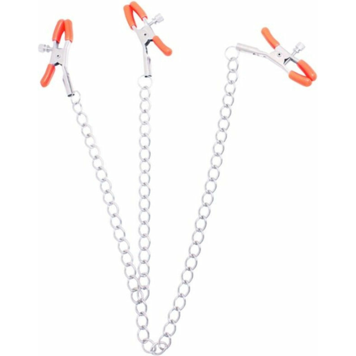 Triple Your Pleasure  Nipple & Clitoral Clamps & Chain - Image 1