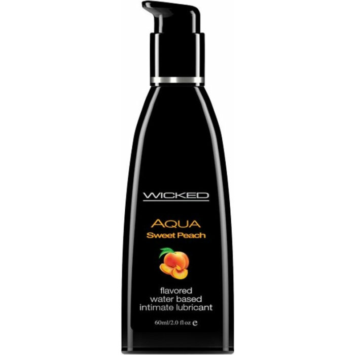 Wicked Aqua Sweet Peach Flavored Lubricant 2oz - Image 1