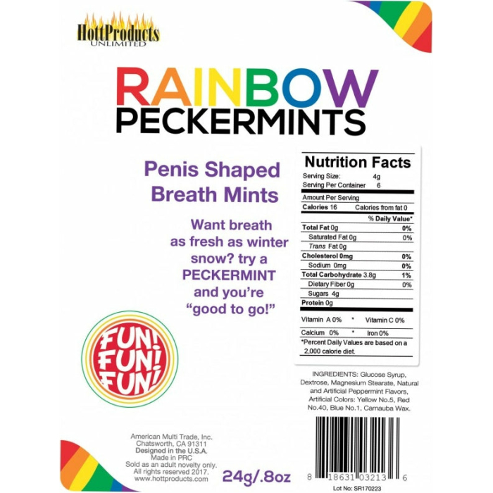 Rainbow Peckermints Adult Candies - Image 1