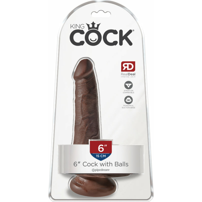 King Cock 6in Cock With Balls - Image 3