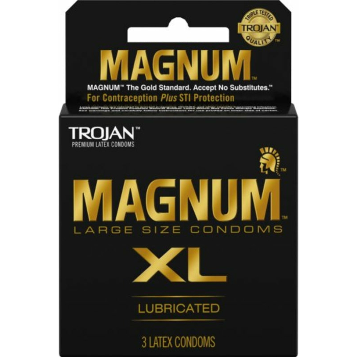 Trojan Magnum XL 3 Pack Latex Condoms - Image 1