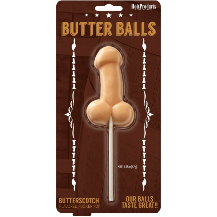 Butter Balls Butterscotch Flavored Pecker Pop - Image 2