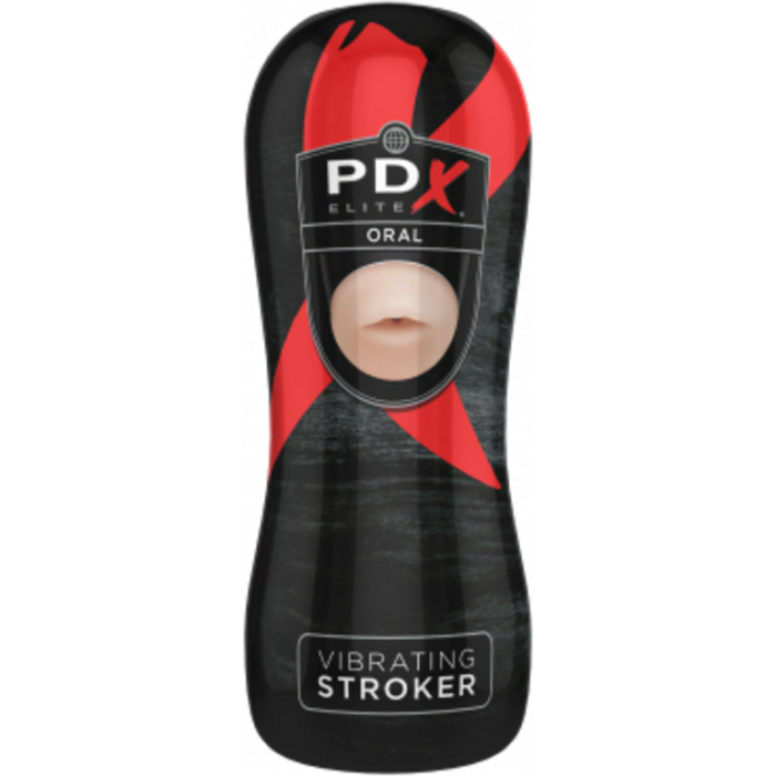 PDX ELITE Vibrating Stroker Oral - Image 1