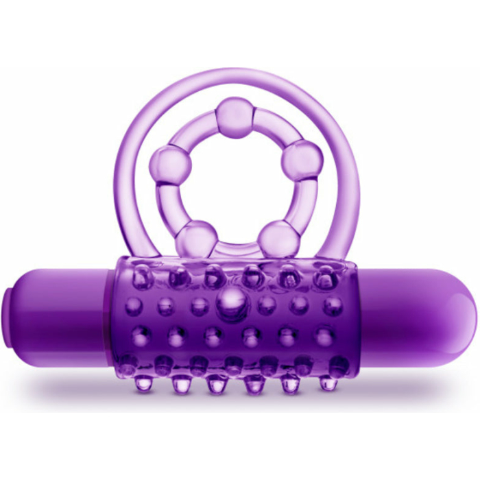 Play With Me - The Player - Vibrating Double Strap Cockring - Purple - Image 1