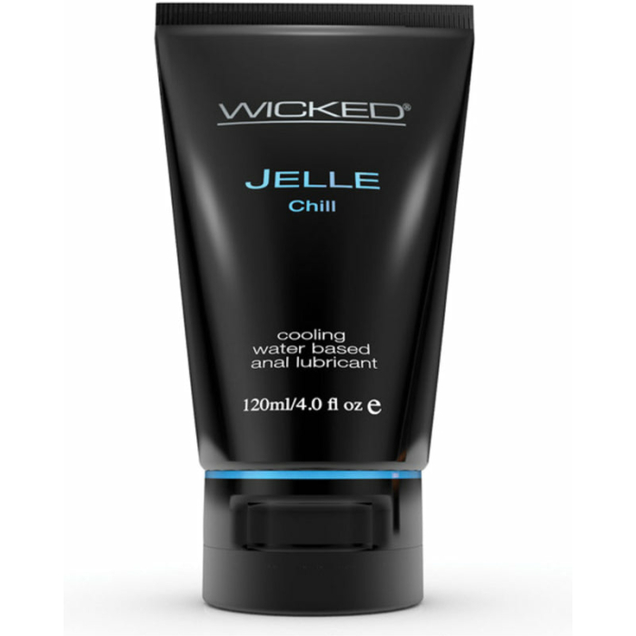 Wicked Jelle Anal Gel Cooling Sensation Lubricant 4oz Tube - Image 1