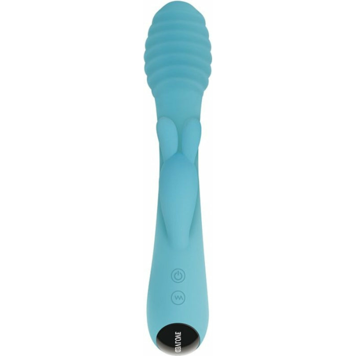 Evolved Aqua Bunny 9 Shaft Function 9 Clit Stim Functions Rechargeable Silicone Waterproof Teal - Image 2