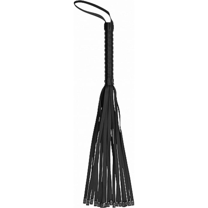 Ouch! Skulls & Bones Whip With Skulls - Black - Image 1