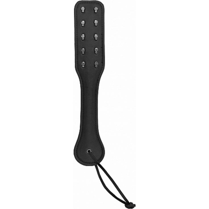 Ouch! Skulls & Bones Paddle With Skulls - Black - Image 1