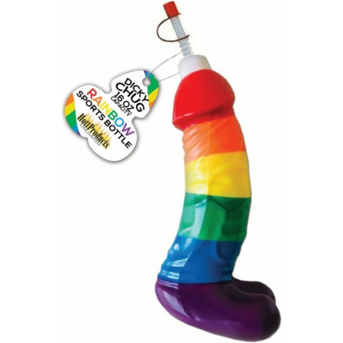 Rainbow Dicky Chug Sports Bottle - Image 1