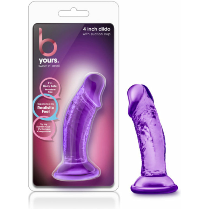 B Yours - Sweet N' Small 4in Dildo With Suction Cup - Purple - Image 3
