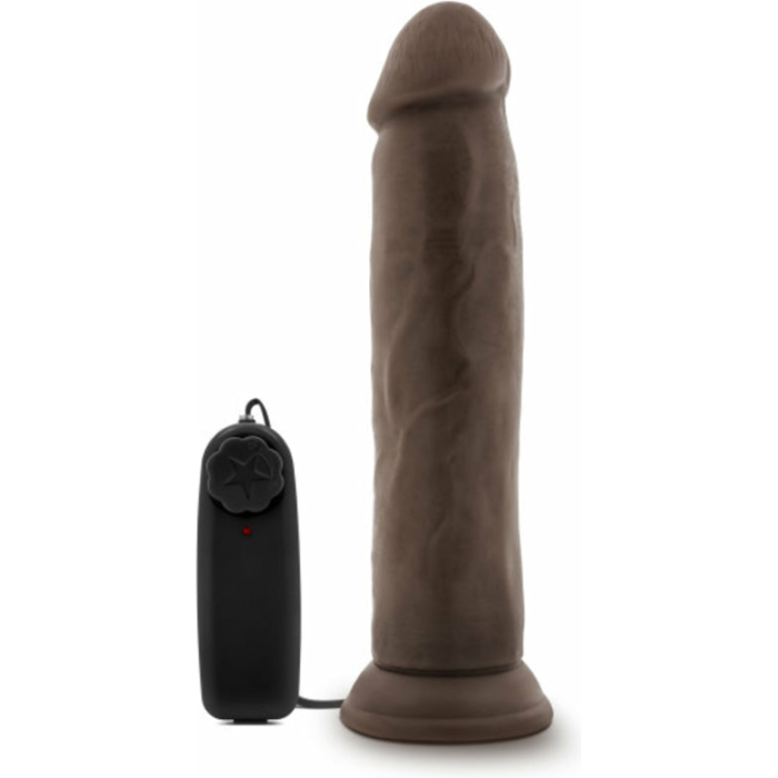 Dr. Skin - Dr. Throb - 9.5in Vibrating Realistic Cock With Suction Cup - Chocolate - Image 1