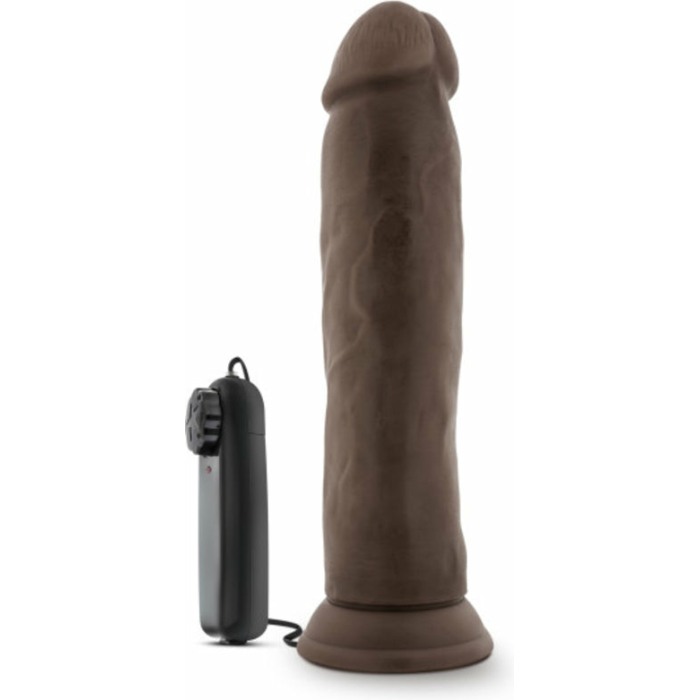 Dr. Skin - Dr. Throb - 9.5in Vibrating Realistic Cock With Suction Cup - Chocolate - Image 2