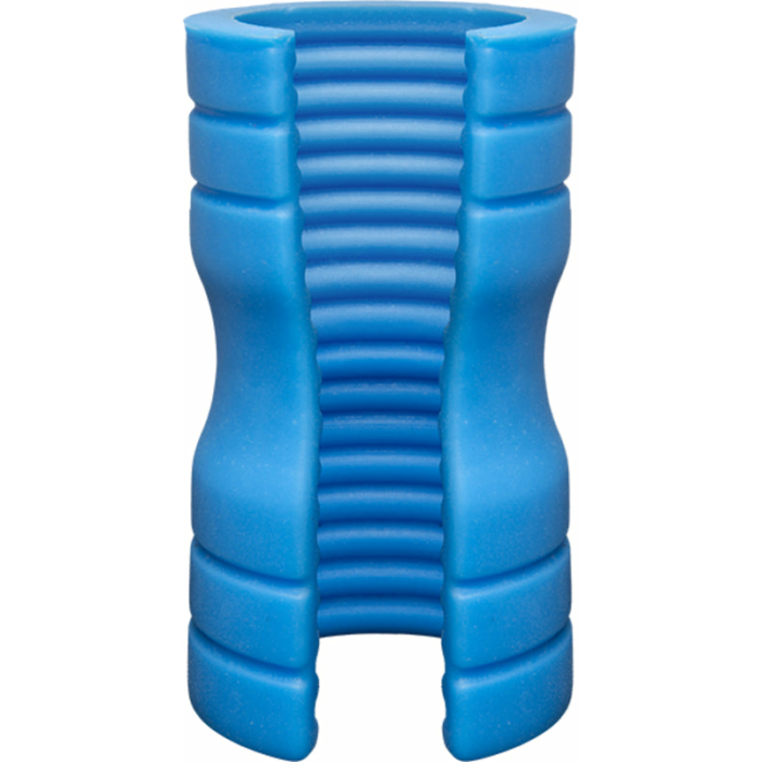 Optimale Truskyn Silicone Stroker Ribbed Blue - Image 1