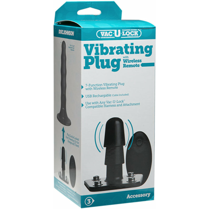 Vac-U-Lock Vibrating Plug with Wireless Remote - Image 1