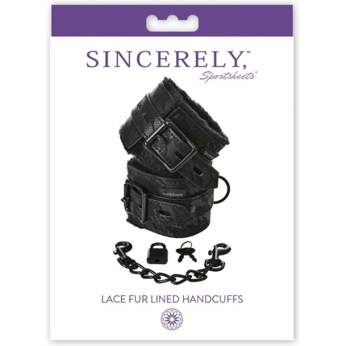 Sincerely, SS Lace Fur Lined Handcuffs - Image 2