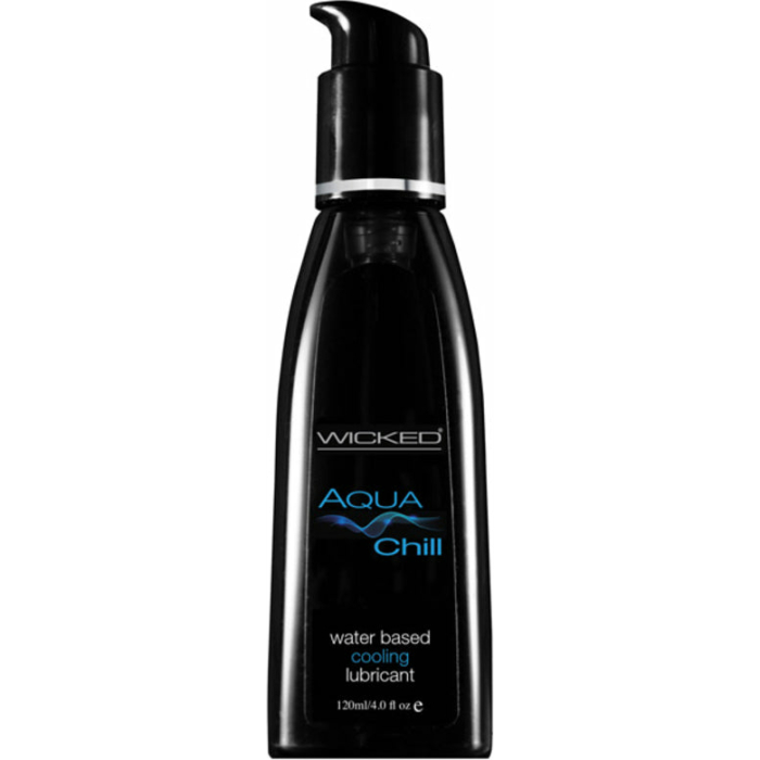 Wicked Aqua Chill Waterbased Cooling Sensation Lubricant 4oz - Image 1
