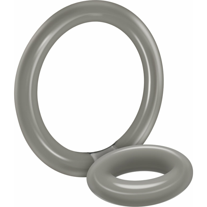 Bullseye Cock Ring Double Ring Smoke - Image 1