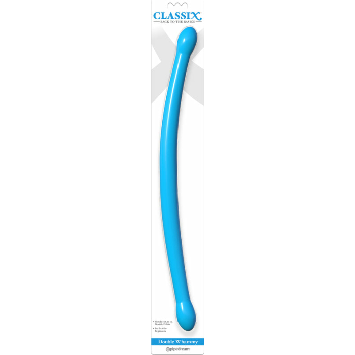 Classix Double Whammy Blue Dual Dildo - Image 3