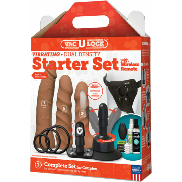 Vac-U-lock Vibrating Dual Density Starter Set with Wireless Remote - Image 1