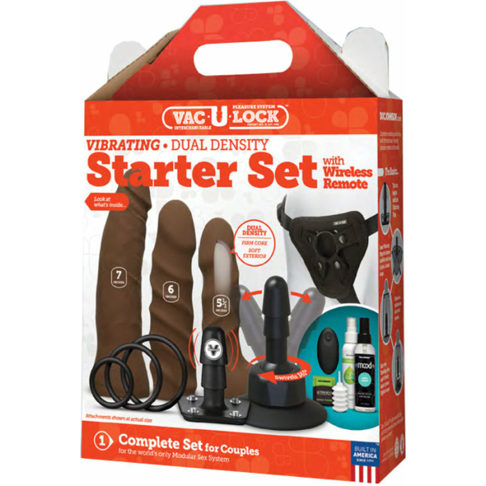 Vac-U-lock Vibrating Dual Density Starter Set with Wireless Remote - Image 3