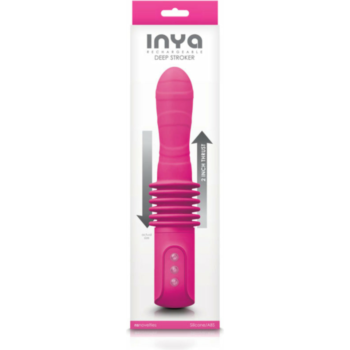 Inya Deep Stroker Pink Thrusting Vibrator - Image 2